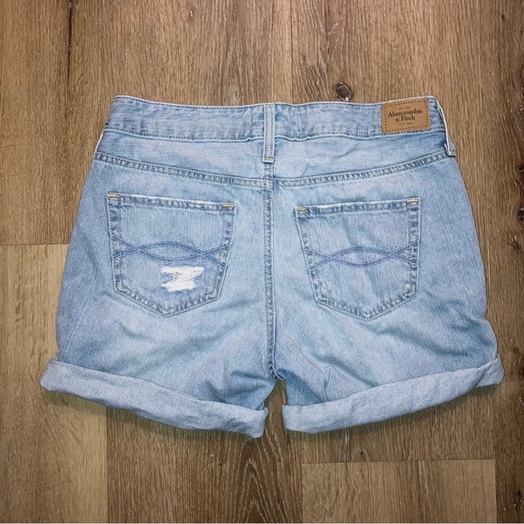 Abercrombie & Fitch Women’s Blue Jean Shorts Distressed Cut-Off Y2K | Size 27 - Picture 4 of 8